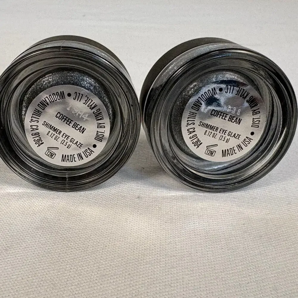 Kylie Cosmetics Shimmer Eye Glaze Coffee Bean Silver Eye Shadow .12 oz Set of 2